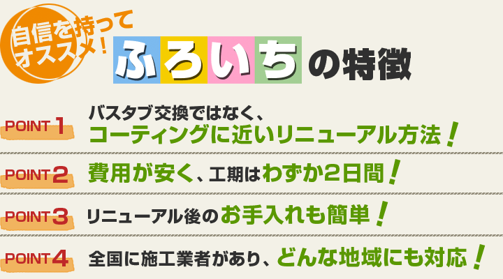 自信を持ってお勧め！ふろいちの特徴！